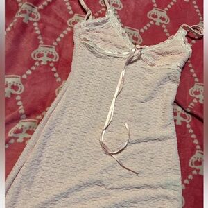 SHEIN Soft Pink Lace Trim Chemise